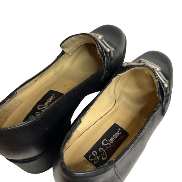 Vintage Y2K L.J Simone Women’s Chunky Heeled Black Loafers Size 8 - Picture 4 of 5